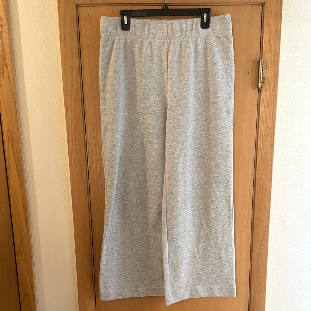 Elie. Elie Tahari Women’s Brushed Cotton Wide Leg Casual Pants Gray Size Large